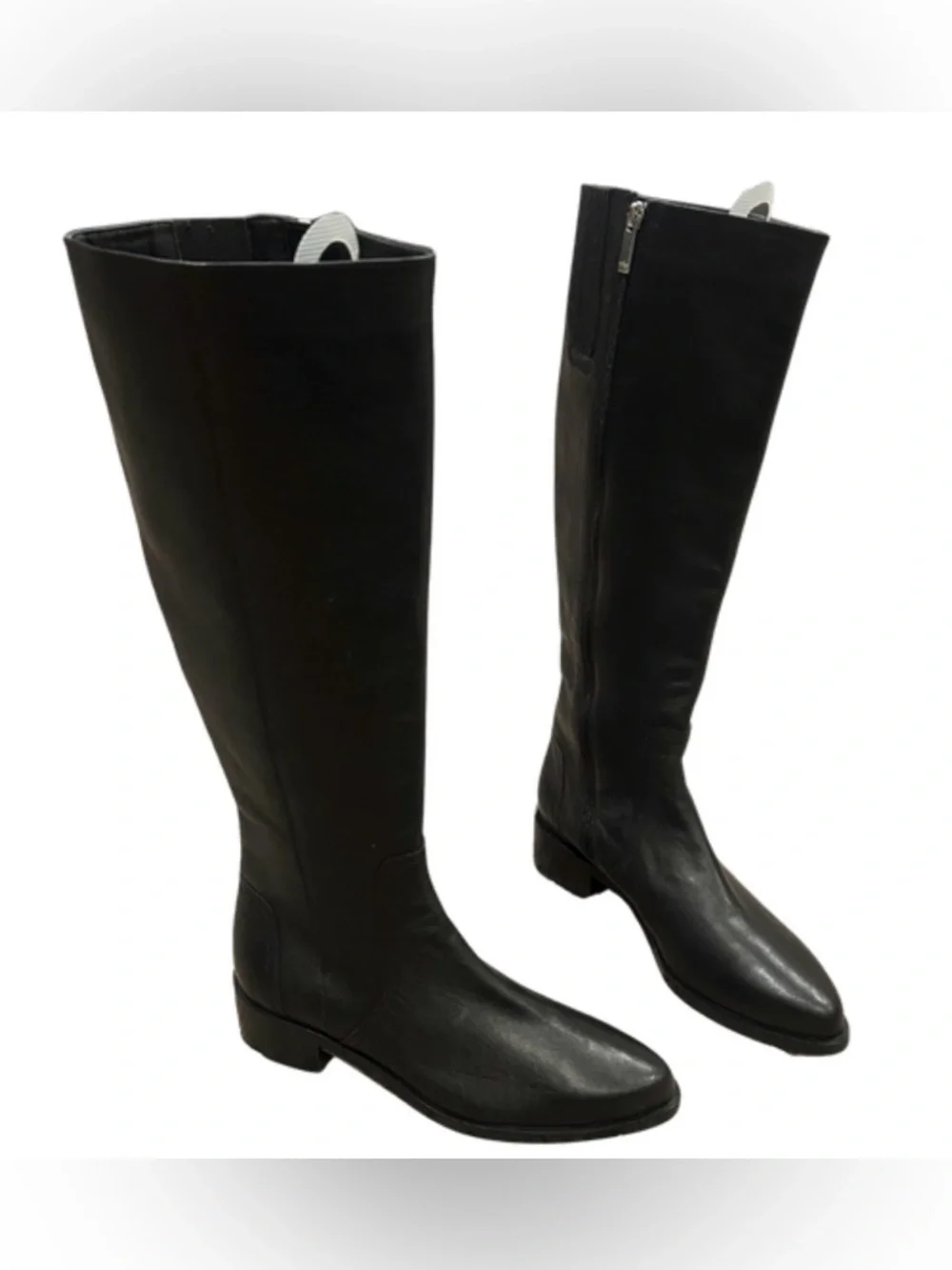 Aquatalia Gracelynn Leather Knee High Boots | Black | Size 9.5